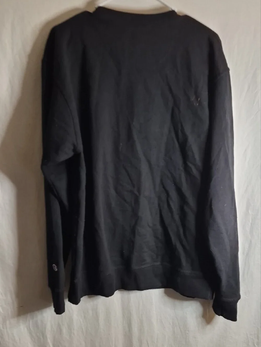 Champion Black Crewneck Sweatshirt with White & Red Logo